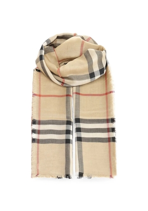 Burberry Giant Check frayed scarf - Neutrals
