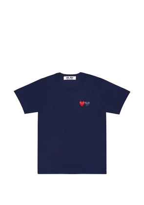 Comme Des Garçons Play Double Heart T-shirt - Blue