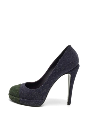 CHANEL Pre-Owned glitter-finish heeled pumps - Purple