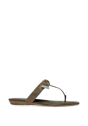 Tod's Vintage bow-detail sandals - Brown