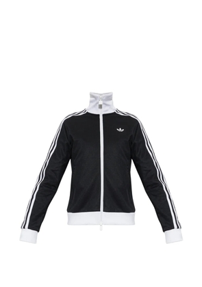 adidas logo-embroidered striped track jacket - Black