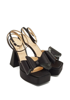 MACH & MACH Le Cadeau bow-detail platform sandals - Black