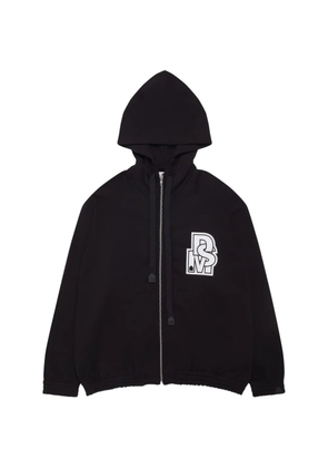 Noir Kei Ninomiya graphic-print zip-up hoodie - Black