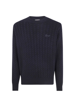 Kenzo cable-knit embroidered-logo sweater - Black
