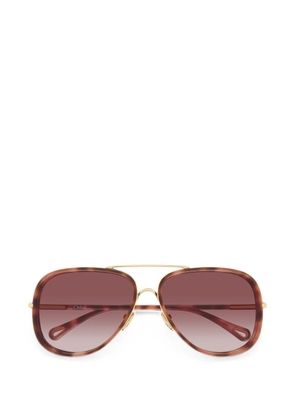 Chloé Eyewear pilot-frame sunglasses - Brown