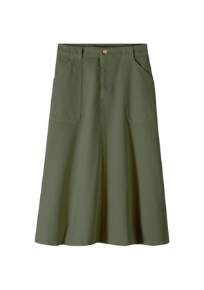 A.P.C. patch-pocket A-line midi skirt - Green