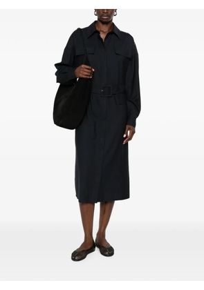 Fabiana Filippi belted chest-pockets midi dress - Blue