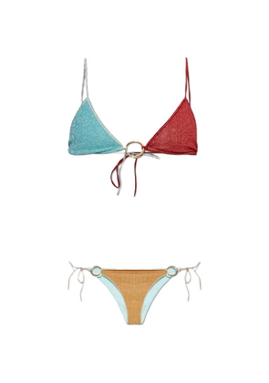 Oséree Lumiére Colorè O-Kini ring-embellished bikini - Blue