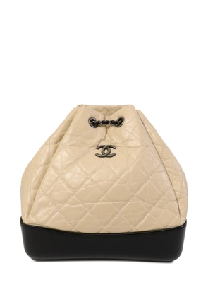 CHANEL Pre-Owned Gabrielle diamond-quilted backpack - Neutrals
