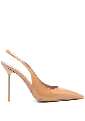 Paris Texas 105mm Lidia slingback pumps - Neutrals