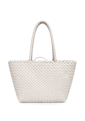 DRAGON DIFFUSION woven leather shoulder bag - White
