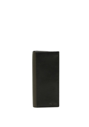 Prada Pre-Owned 2010-2026 Bicolor Saffiano Bifold Wallet long wallets - Green