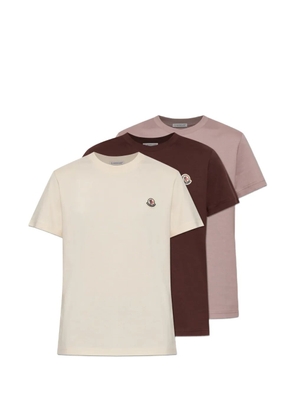 Moncler logo-patch T-shirt (set of three) - Neutrals
