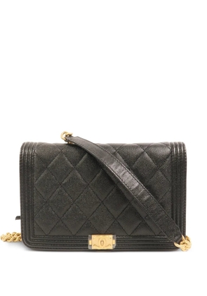 CHANEL Pre-Owned Boy Chanel CC quilted shoulder bag - Black
