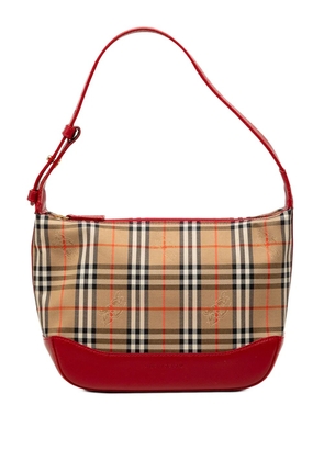 Burberry Pre-Owned 2000-2026 Haymarket Check Canvas shoulder bag - Red