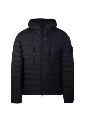 Stone Island logo-patch hooded jacket - Black