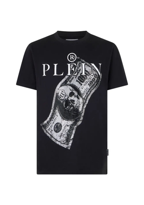 Philipp Plein jersey T-shirt skull strass - Black