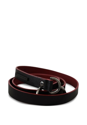 Costume National skinny leather belt - Black