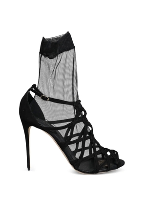 Dolce & Gabbana mesh-panel cage-style heeled sandals - Black