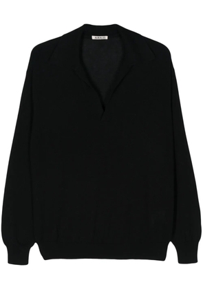Auralee fine-knit polo shirt - Black