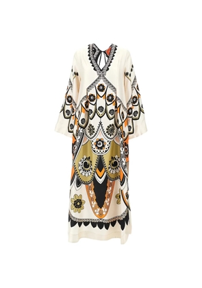 La DoubleJ Twin Flame graphic-print maxi dress - Neutrals