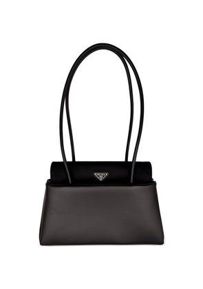 Prada logo-plaque shoulder bag - Black