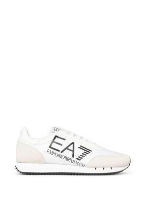 Ea7 Emporio Armani logo-print panelled sneakers - White