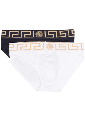 Versace set of two Greca border briefs - White