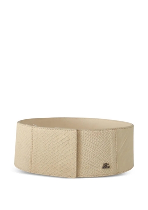 Gianfranco Ferré logo-detail wide belt - Neutrals