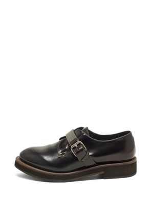 Brunello Cucinelli Monili buckle-strap derby shoes - Brown