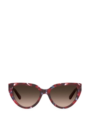 Love Moschino tortoiseshell-effect cat-eye sunglasses - Red