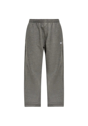 adidas logo-embroidered wide-leg track pants - Grey