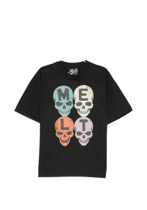 Melt skull-print T-shirt - Black