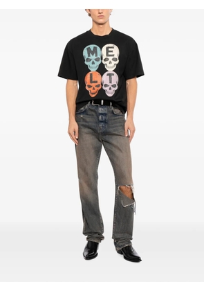 Melt skull-print T-shirt - Black