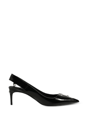 Dolce & Gabbana zipper-detail patent-finish pumps - Black