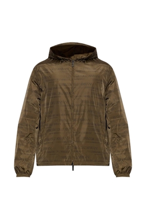 Emporio Armani reversible logo-print jacket - Green