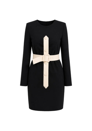 Givenchy belted colour-block mini dress - Black