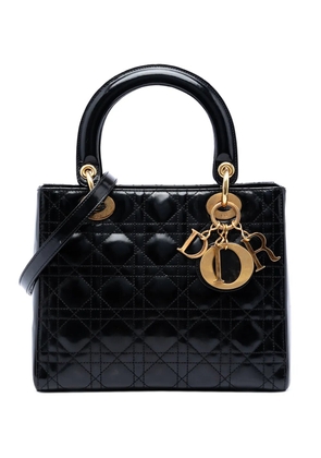 Christian Dior Pre-Owned 1997 Medium Patent Cannage Lady Dior satchel - Black