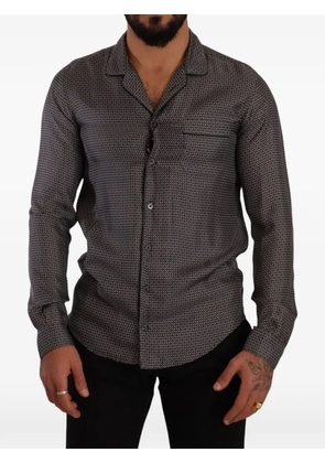 Dolce & Gabbana geometric-pattern silk pajamas - Grey