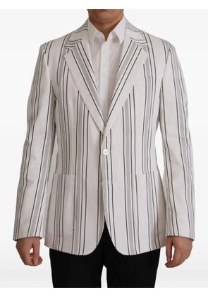 Dolce & Gabbana pinstripe single-breasted blazer - White