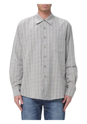 OUR LEGACY herringbone-patterned chest-pocket shirt - Grey