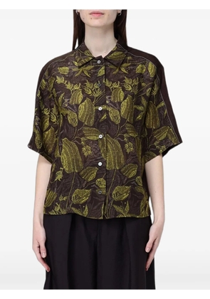Tela floral-print short-sleeve shirt - Green