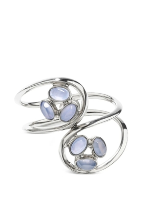 Goossens Bosphore chalcedony cuff bracelet - Silver