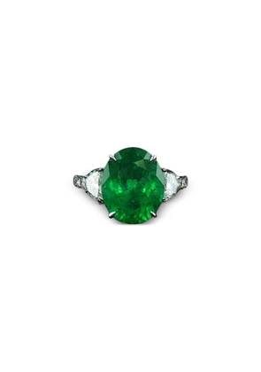 HYT Jewelry emerald and diamond ring - Silver