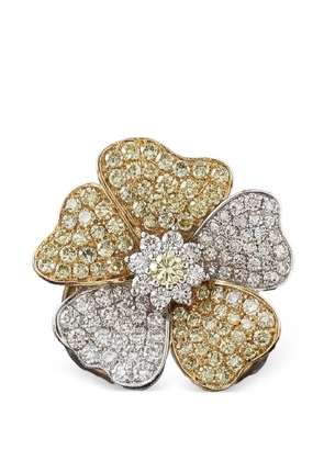 HYT Jewelry diamond flower ring - Gold