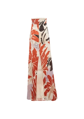 424 floral-print strapless maxi dress - Neutrals