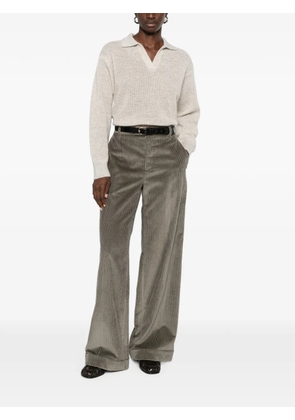 Brunello Cucinelli corduroy wide-leg trousers - Green