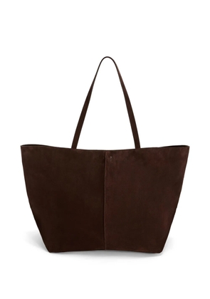 Jil Sander Linea piped suede tote bag - Brown