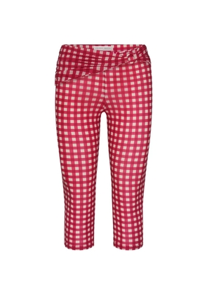 FRAME Casino Capri gingham cropped trousers - Red