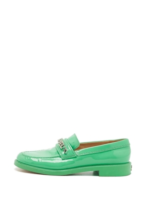CHANEL Pre-Owned CC chain logo loafers - Green